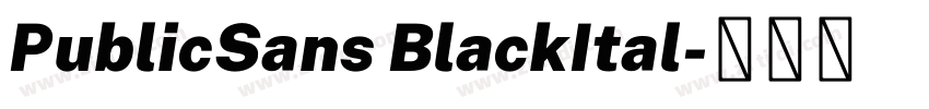 PublicSans BlackItal字体转换 PublicSans BlackItal字体转换